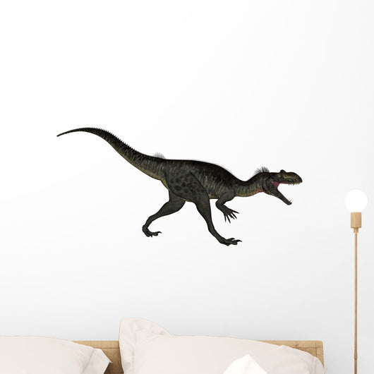 Megalosaurus Dinosaur Roaring White Wall Decal Design 2