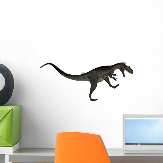 Megalosaurus Dinosaur Roaring White Wall Decal Design 1