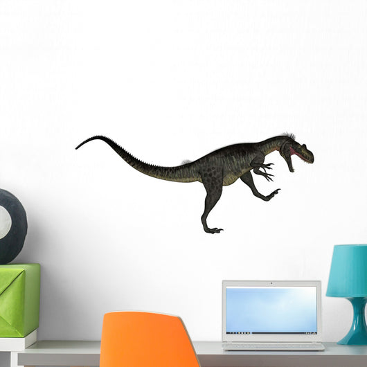 Megalosaurus Dinosaur Roaring White Wall Decal Design 1
