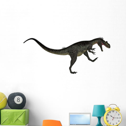 Megalosaurus Dinosaur Roaring White Wall Decal Design 1