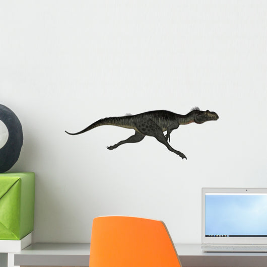 Megalosaurus Dinosaur Running White Wall Decal