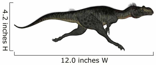 Megalosaurus Dinosaur Running White Wall Decal
