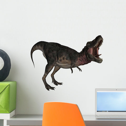 Tarbosaurus Dinosaur Roaring White Wall Decal Design 3