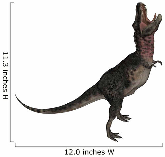 Tarbosaurus Dinosaur Roaring White Wall Decal Design 1