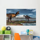 Battle between Tyrannosaurus Rex Wall Decal