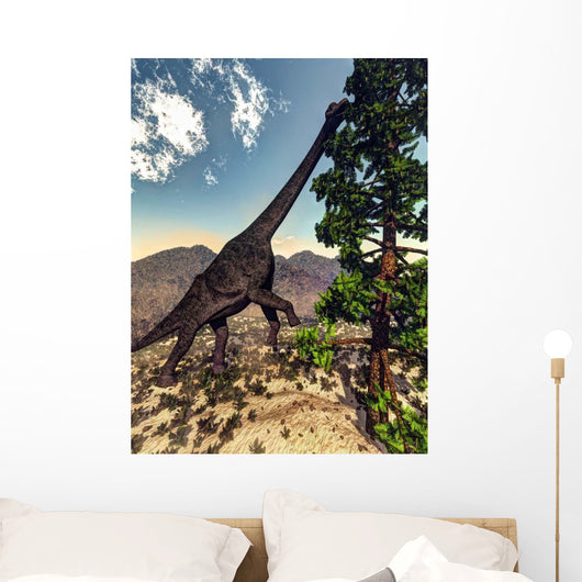 Brachiosaurus Dinosaur Grazing Wollemia Wall Decal