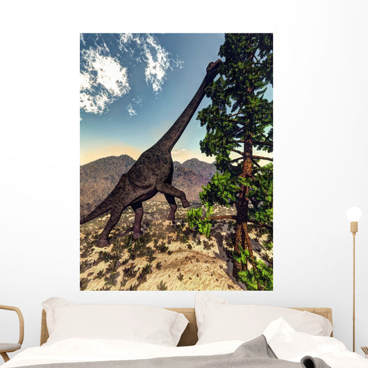 Brachiosaurus Dinosaur Grazing Wollemia Wall Decal