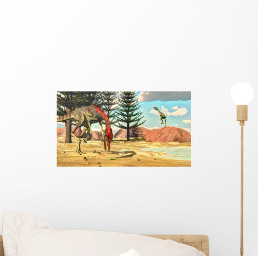 Compsognathus Dinosaur Attempts to Wall Decal