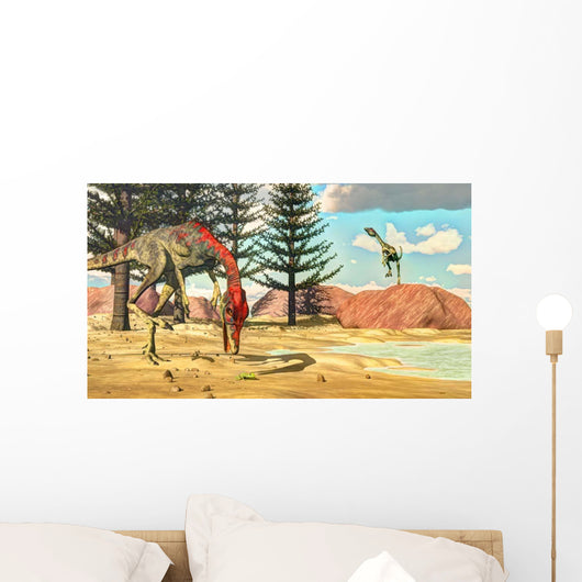 Compsognathus Dinosaur Attempts to Wall Decal
