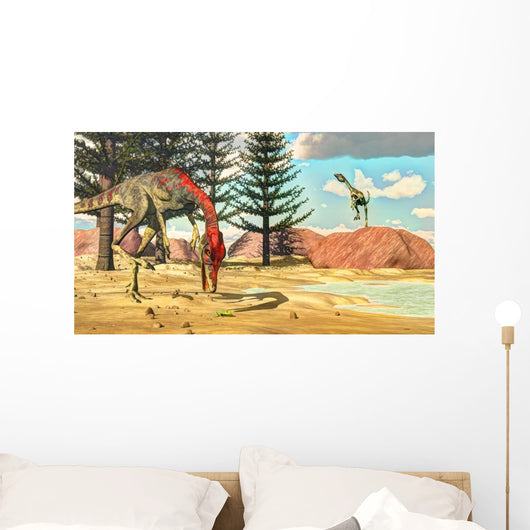 Compsognathus Dinosaur Attempts to Wall Decal