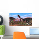 Tyrannosaurus Rex Attacking Gigantoraptors Wall Decal