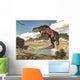 Tarbosaurus Running through Steam Wall Decal