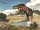 Tarbosaurus Running through Steam Wall Decal