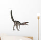 Velociraptor Dinosaur Roaring White Wall Decal Design 2