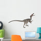 Velociraptor Dinosaur Roaring White Wall Decal Design 1