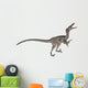 Velociraptor Dinosaur Roaring White Wall Decal Design 1