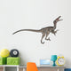 Velociraptor Dinosaur Roaring White Wall Decal Design 1
