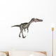 Velociraptor Dinosaur White Wall Decal