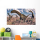 Argentinosaurus Dinosaurs Walking Rocky Wall Decal