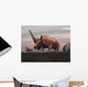 Elasmotherium Dinosaurs Grazing Steppe Wall Decal