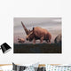 Elasmotherium Dinosaurs Grazing Steppe Wall Decal