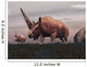 Elasmotherium Dinosaurs Grazing Steppe Wall Decal