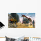 Compsognathus Dinosaur Hunting Gecko Wall Decal