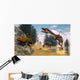 Compsognathus Dinosaur Hunting Gecko Wall Decal