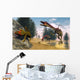 Compsognathus Dinosaur Hunting Gecko Wall Decal