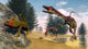 Compsognathus Dinosaur Hunting Gecko Wall Decal