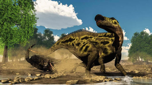 Shantungosaurus Dinosaur Defending Itself Wall Decal