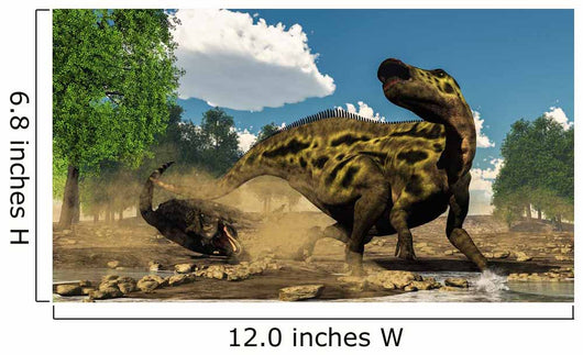 Shantungosaurus Dinosaur Defending Itself Wall Decal