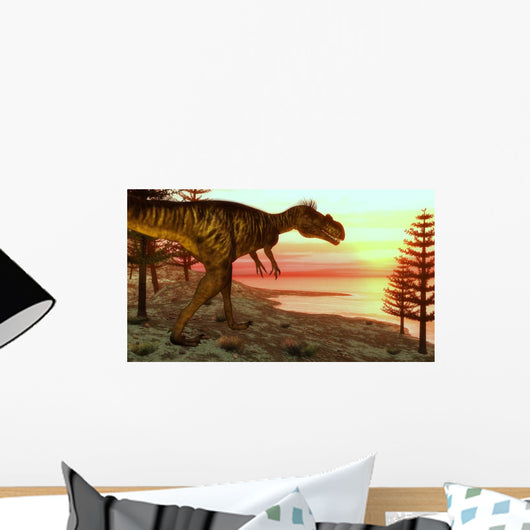 Megalosaurus Dinosaur Walking toward Wall Decal