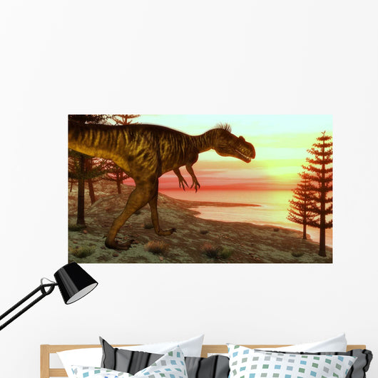 Megalosaurus Dinosaur Walking toward Wall Decal