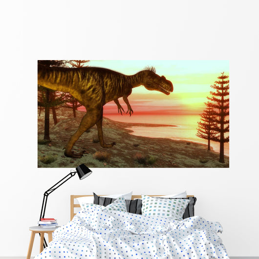 Megalosaurus Dinosaur Walking toward Wall Decal