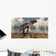 Utahraptor Dinosaur Running Desert Wall Decal
