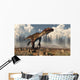 Utahraptor Dinosaur Running Desert Wall Decal