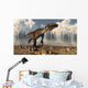 Utahraptor Dinosaur Running Desert Wall Decal