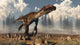 Utahraptor Dinosaur Running Desert Wall Decal