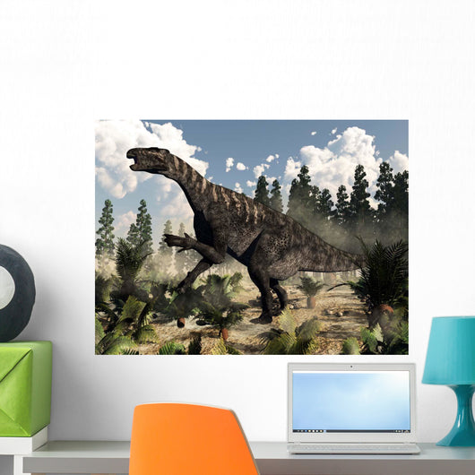 Iguanodon Dinosaur Roaring Wall Decal