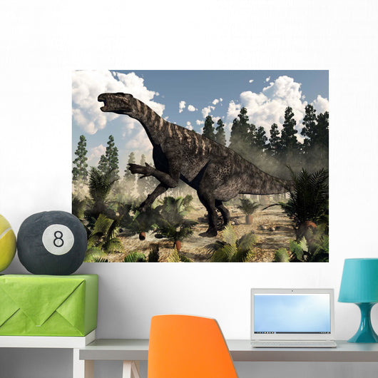 Iguanodon Dinosaur Roaring Wall Decal