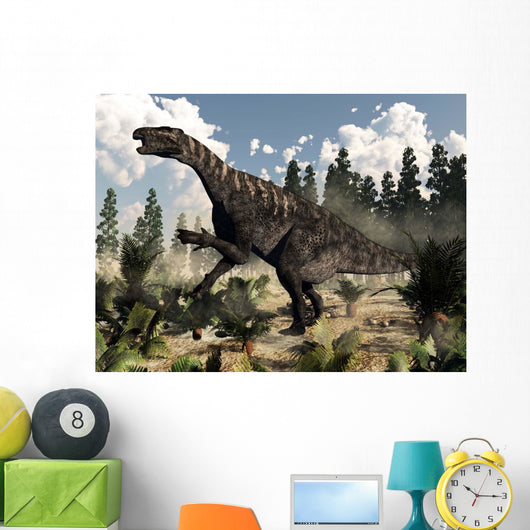 Iguanodon Dinosaur Roaring Wall Decal