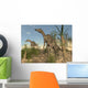 Two Saurolophus Dinosaurs Walking Wall Decal