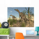 Two Saurolophus Dinosaurs Walking Wall Decal