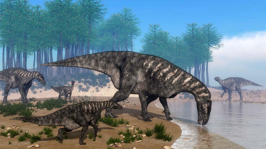 Iguanodon Dinosaurs Herd Shoreline Wall Decal
