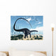 Apatosaurus Dinosaur Walking Desert Wall Decal Design 1