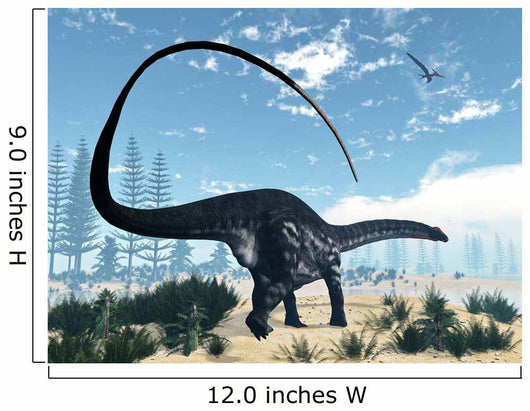 Apatosaurus Dinosaur Walking Desert Wall Decal Design 1