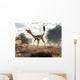 Mononykus Dinosaur Walking Desert Wall Decal