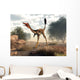 Mononykus Dinosaur Walking Desert Wall Decal