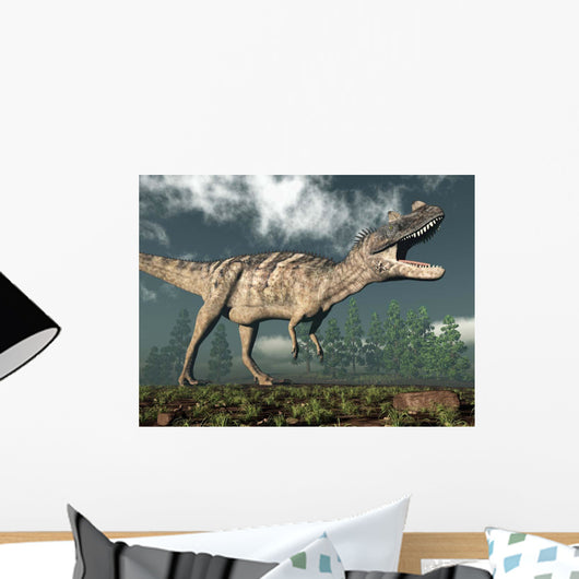 Ceratosaurus Dinosaur Roaring Wall Decal Design 1
